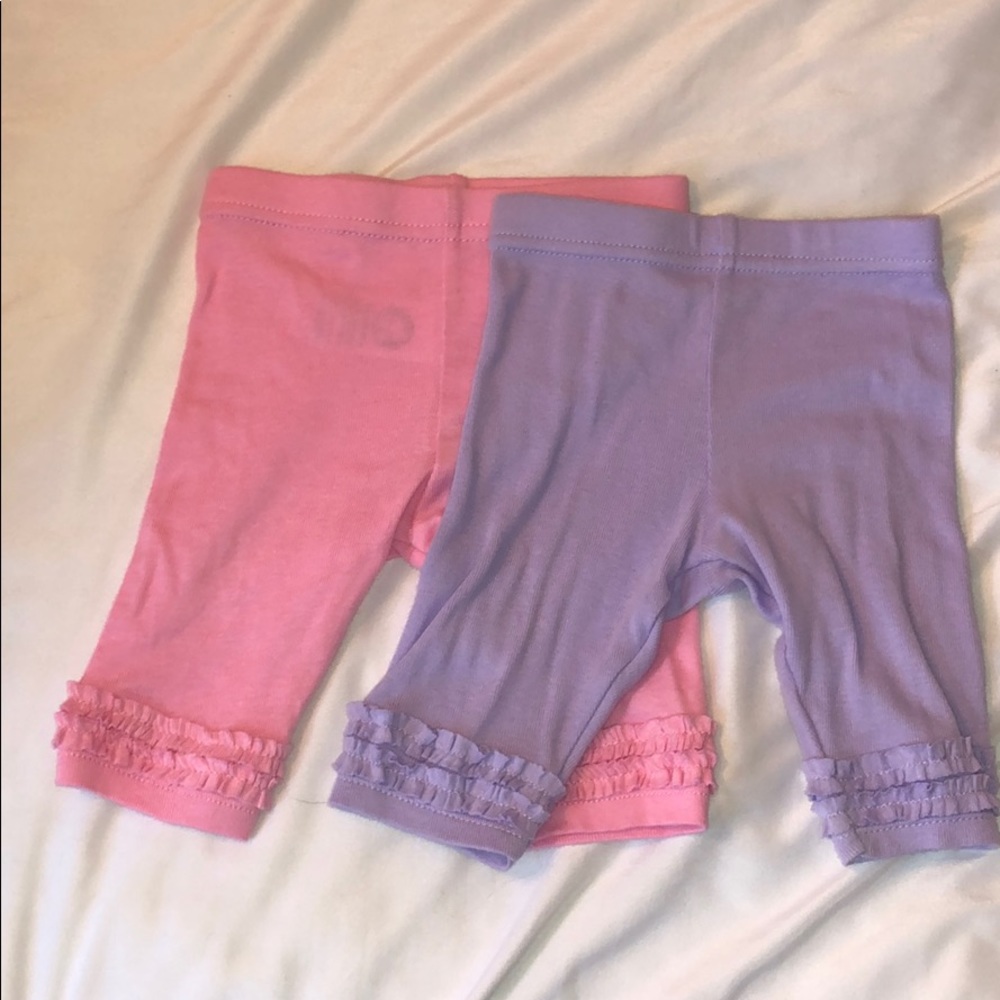 Baby purple and pink pants